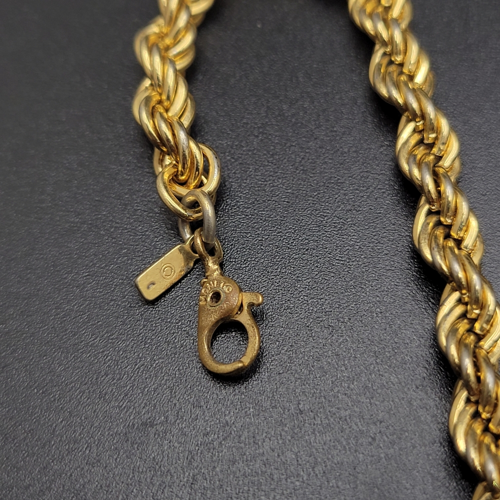 Vintage Monet Gold-Tone Rope Chain Necklace - Picture 4 of 8